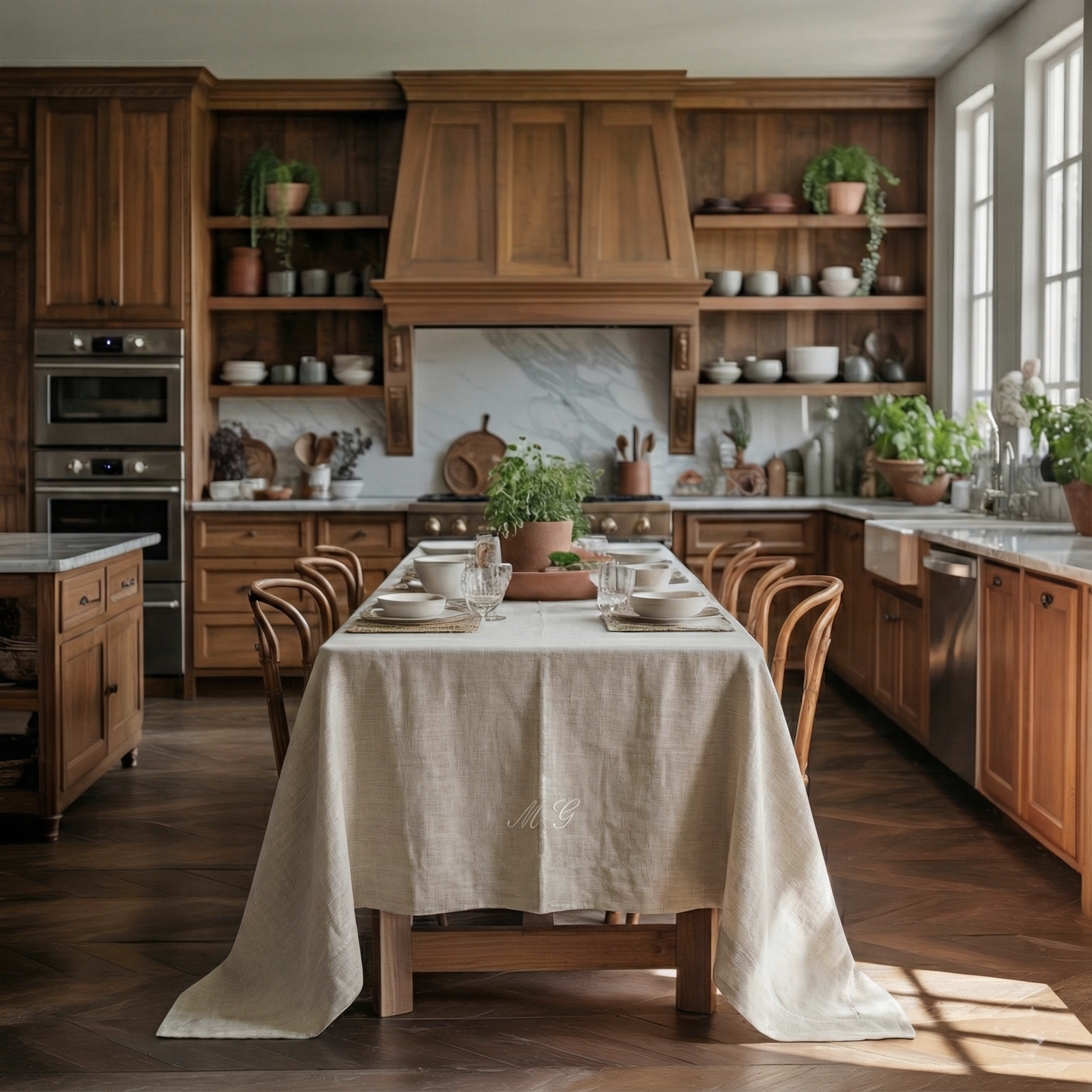 Mantel de lino TRÍPOLI NATURAL-220gr/m2