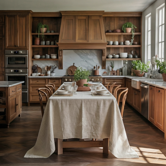 Mantel de lino TRÍPOLI NATURAL-220gr/m2