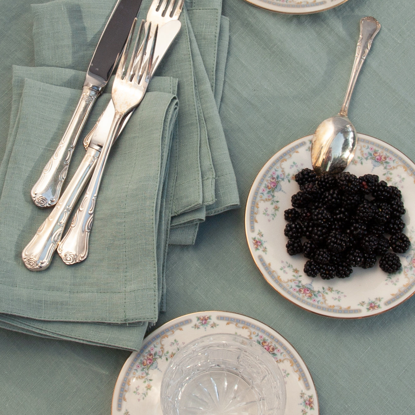 Mantel de lino VERDE MENTA