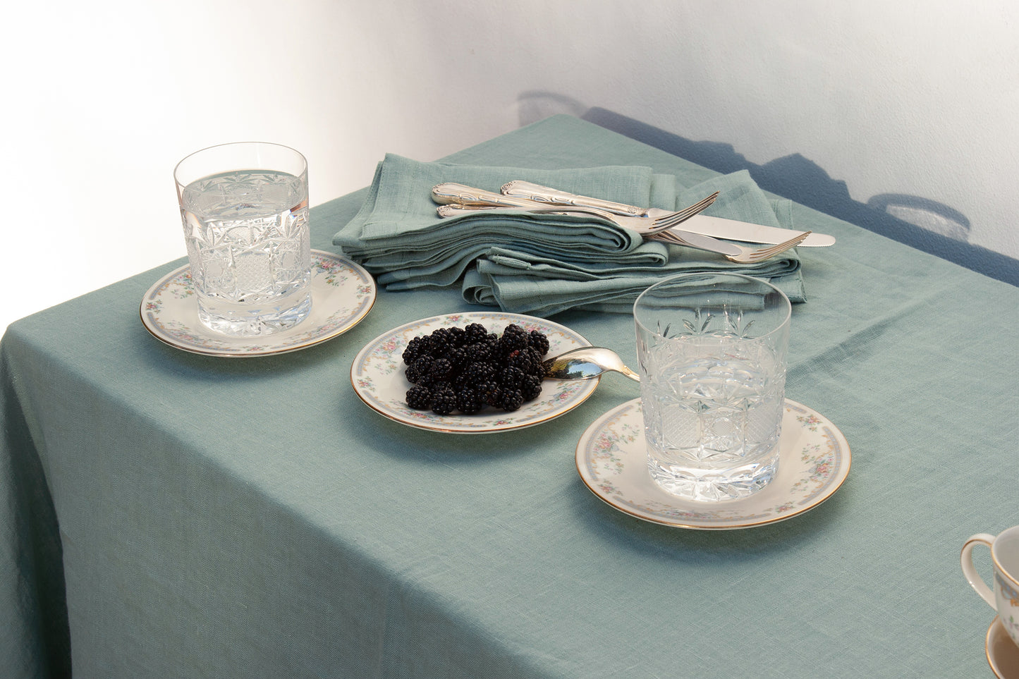 Mantel de lino VERDE MENTA