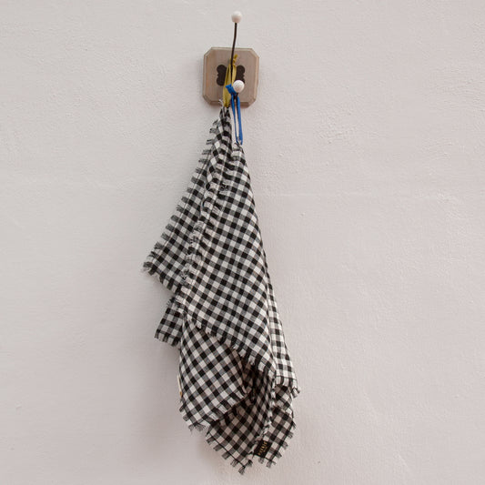 Paños de cocina de lino VICHY NEGRO