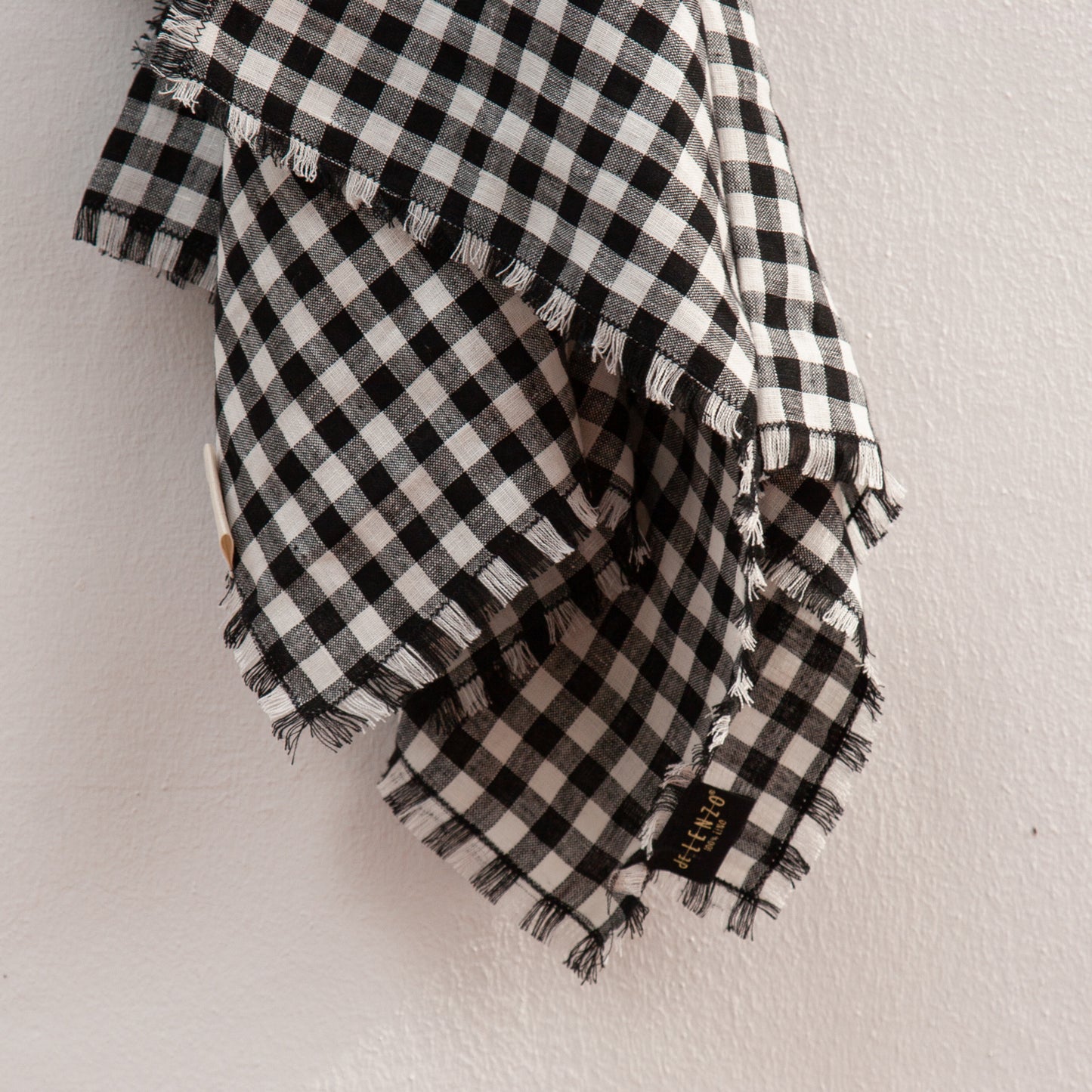 Paños de cocina de lino VICHY NEGRO