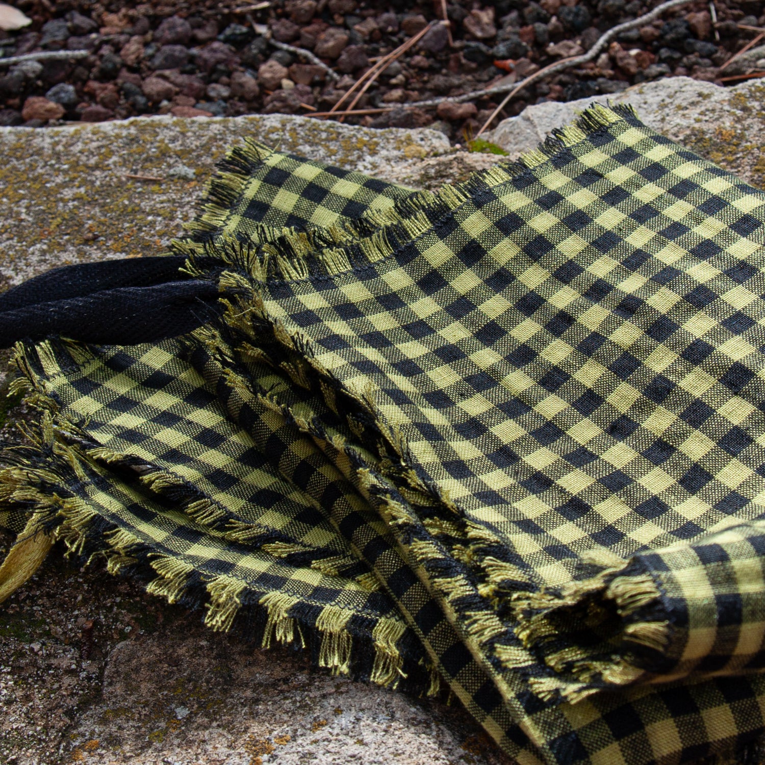 Paños de cocina de lino VICHY OLIVO