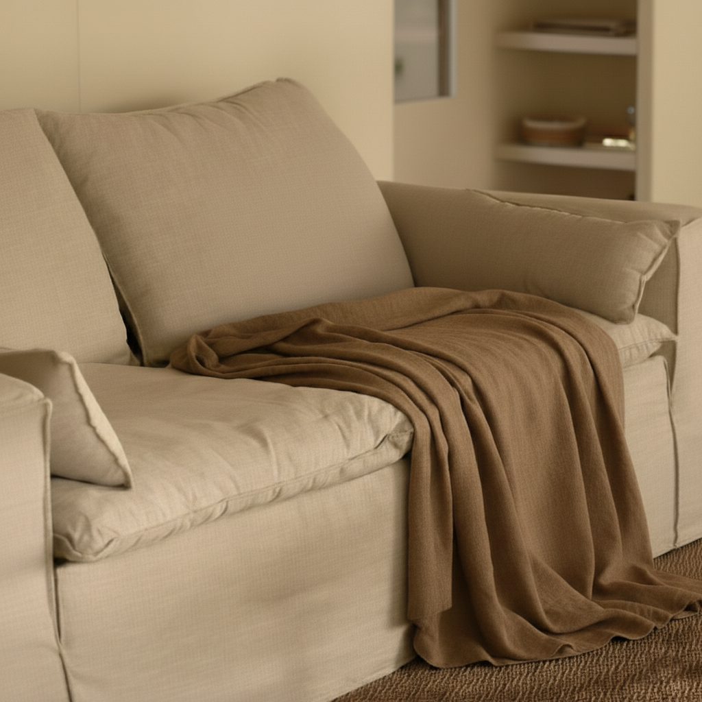 Plaids para SOFÁ de lino lavado CLÁSICO