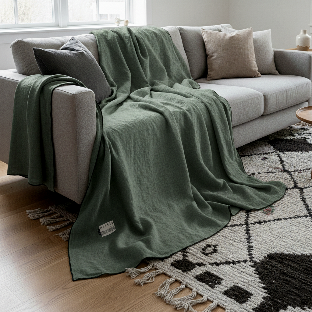 Plaids para SOFÁ de lino lavado CLÁSICO