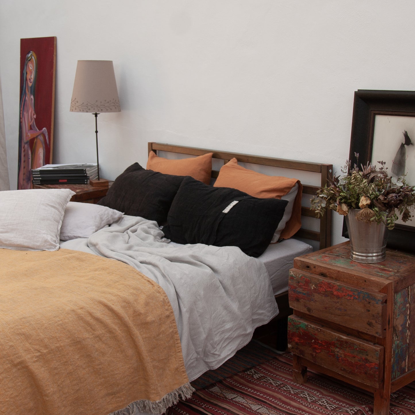 Juego de sábanas de lino PIEDRA-170gr/m2