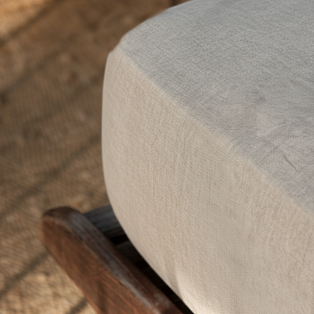 esquina de una sabana bajera de lino